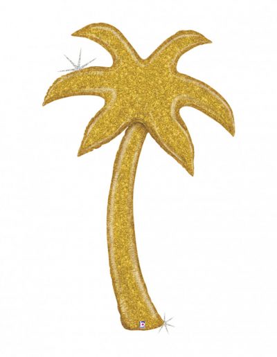 Mylar Sagoma Palma Glitter Oro 5' 152cm